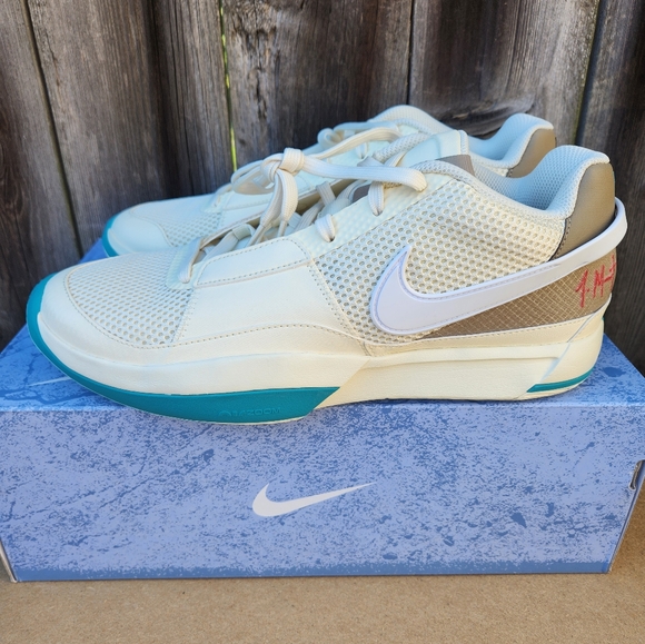 Nike JA 1 Shoes "Vacation" Coconut Milk Black Khaki  Men's Sizes 10 - Picture 6 of 7